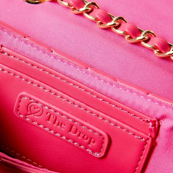 Women's Pink Polyester Willow Adjustable Strap With Chain Belt Crossbody Bag - Picture 5 of 6